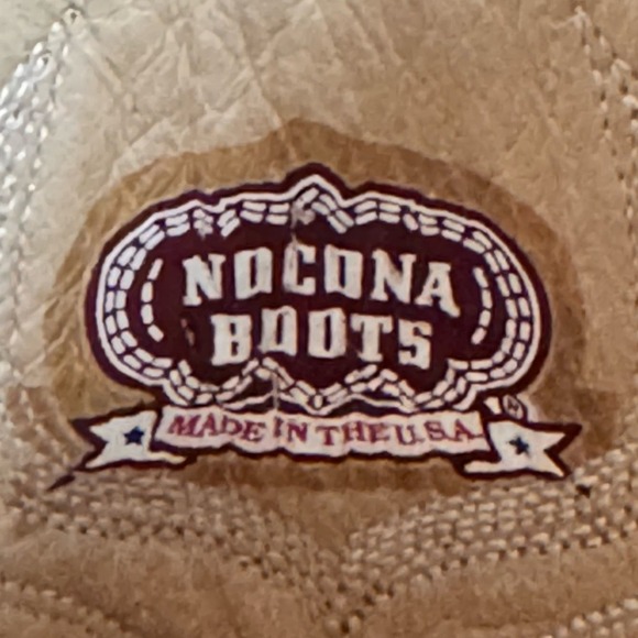 Nocona Men’s Brown Leather Cowboy Boots size 9 D‎ Needle Toe Made in the USA - Picture 10 of 13